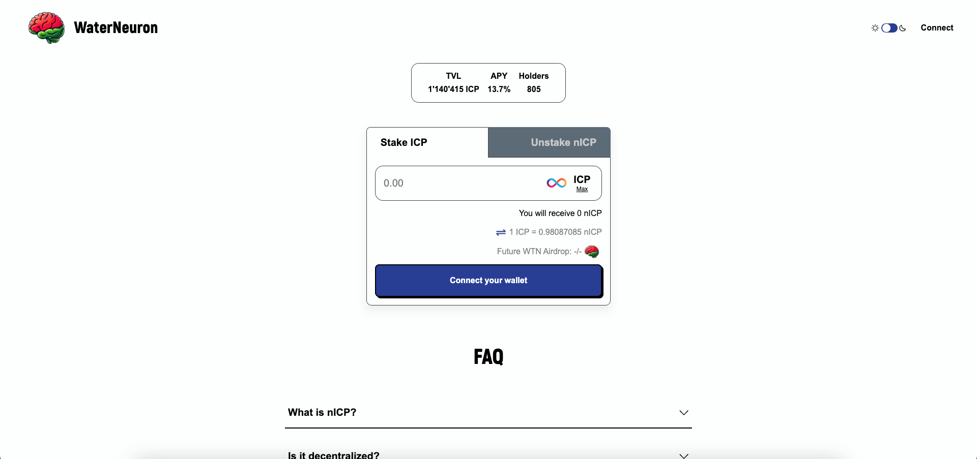 WaterNeuron screenshot